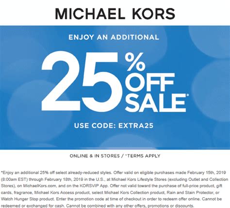 michael kors promocodes